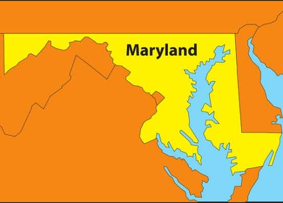 map of Maryland