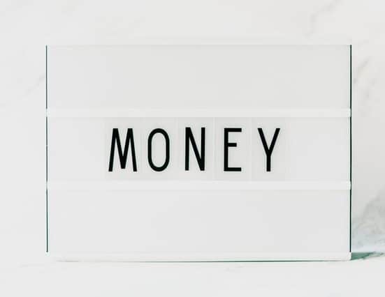 banner with the word money