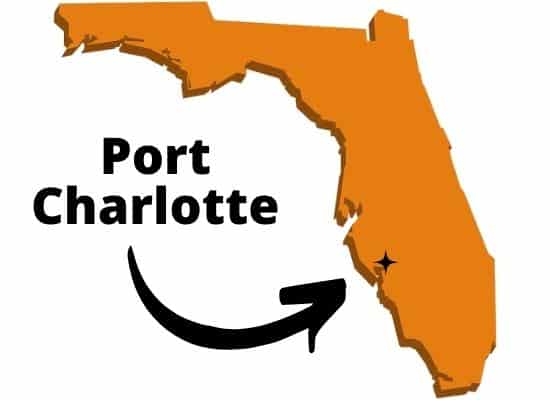 Port Charlottte on Florida Map