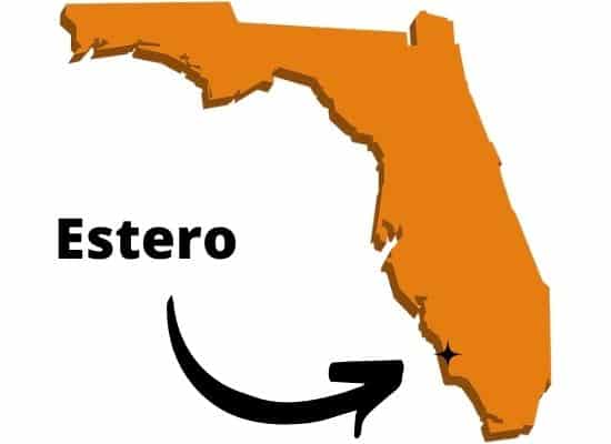Estero on Florida map