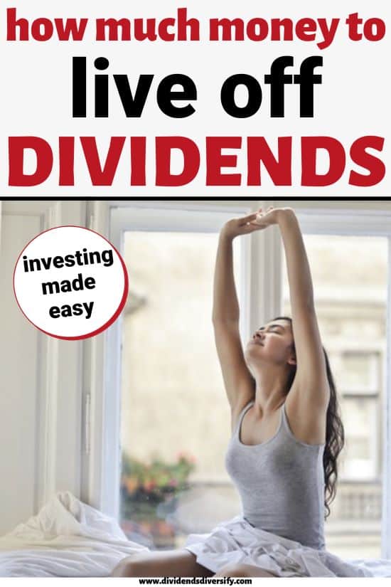 How Much Money Do You Need To Live Off Dividends Dividends Diversify