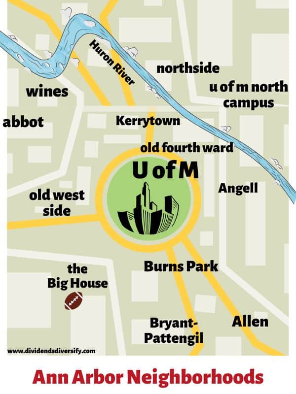 Ann Arbor neighborhood map