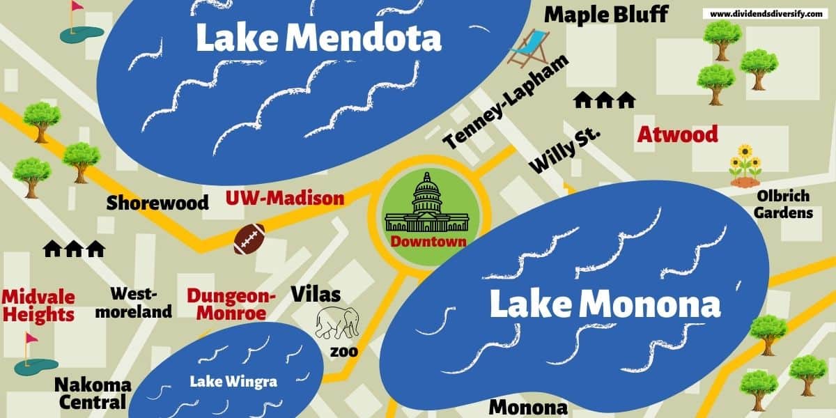 Best neighborhoods for living in Madison, WI