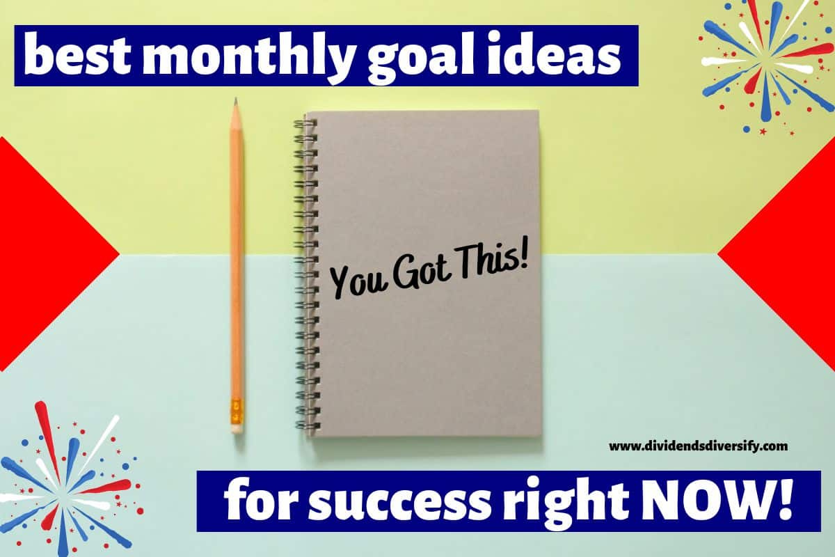 notebook for monthly goal ideas
