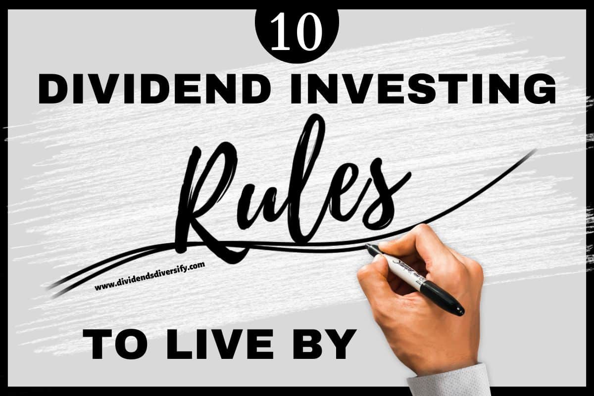 dividend investing rules on a whiteboard