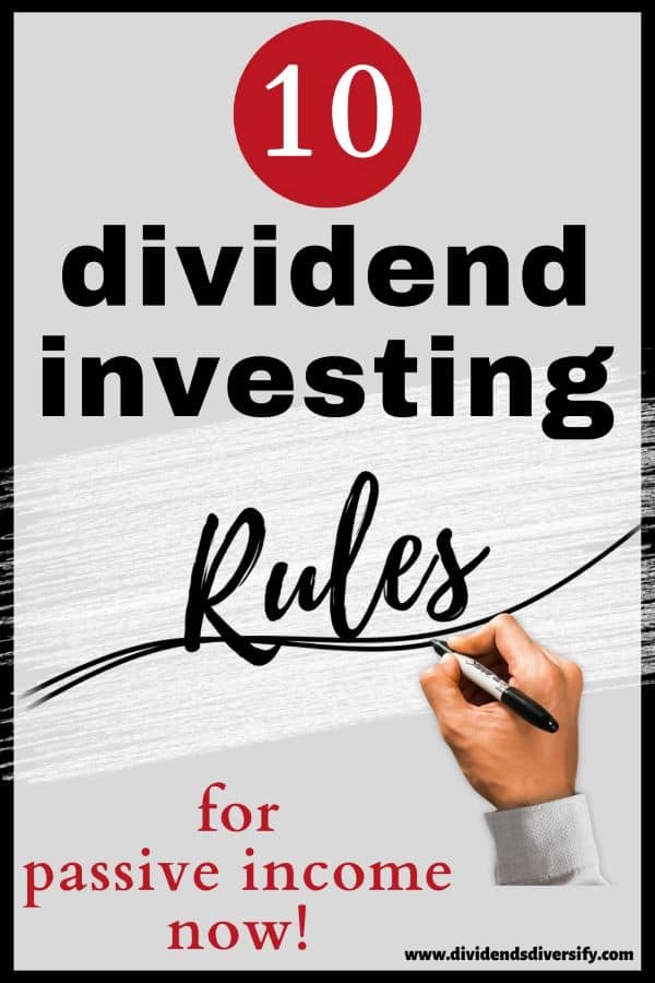 dividend investing rules pin for pinterest