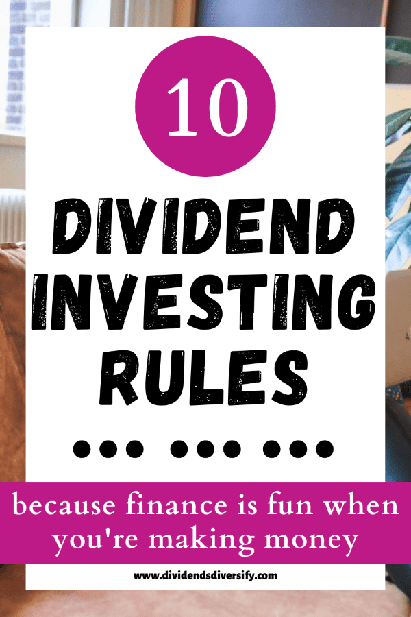 dividend stock investing rules pin for Pinterest