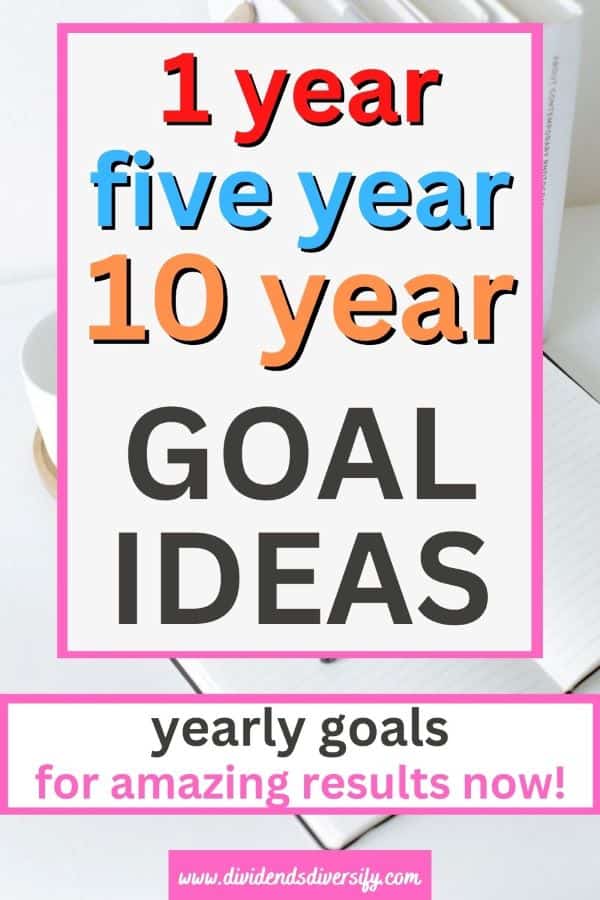 yearly goal ideas pin for Pinterest