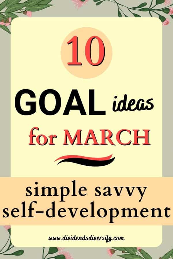 10 March goal ideas pinnable image