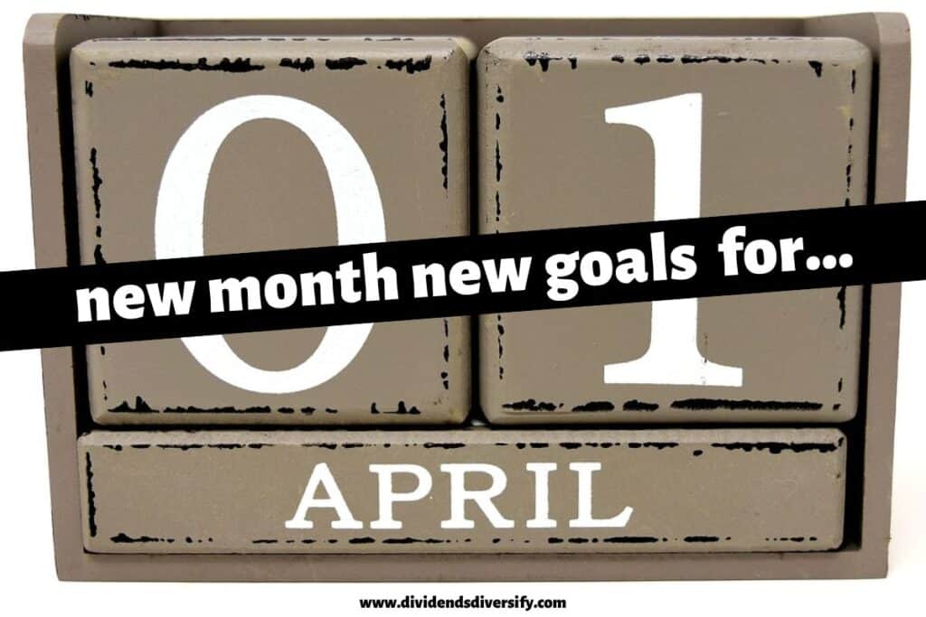 new month goals for April calendar