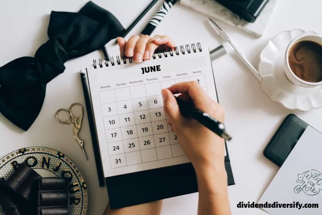 putting June goals on the calendar