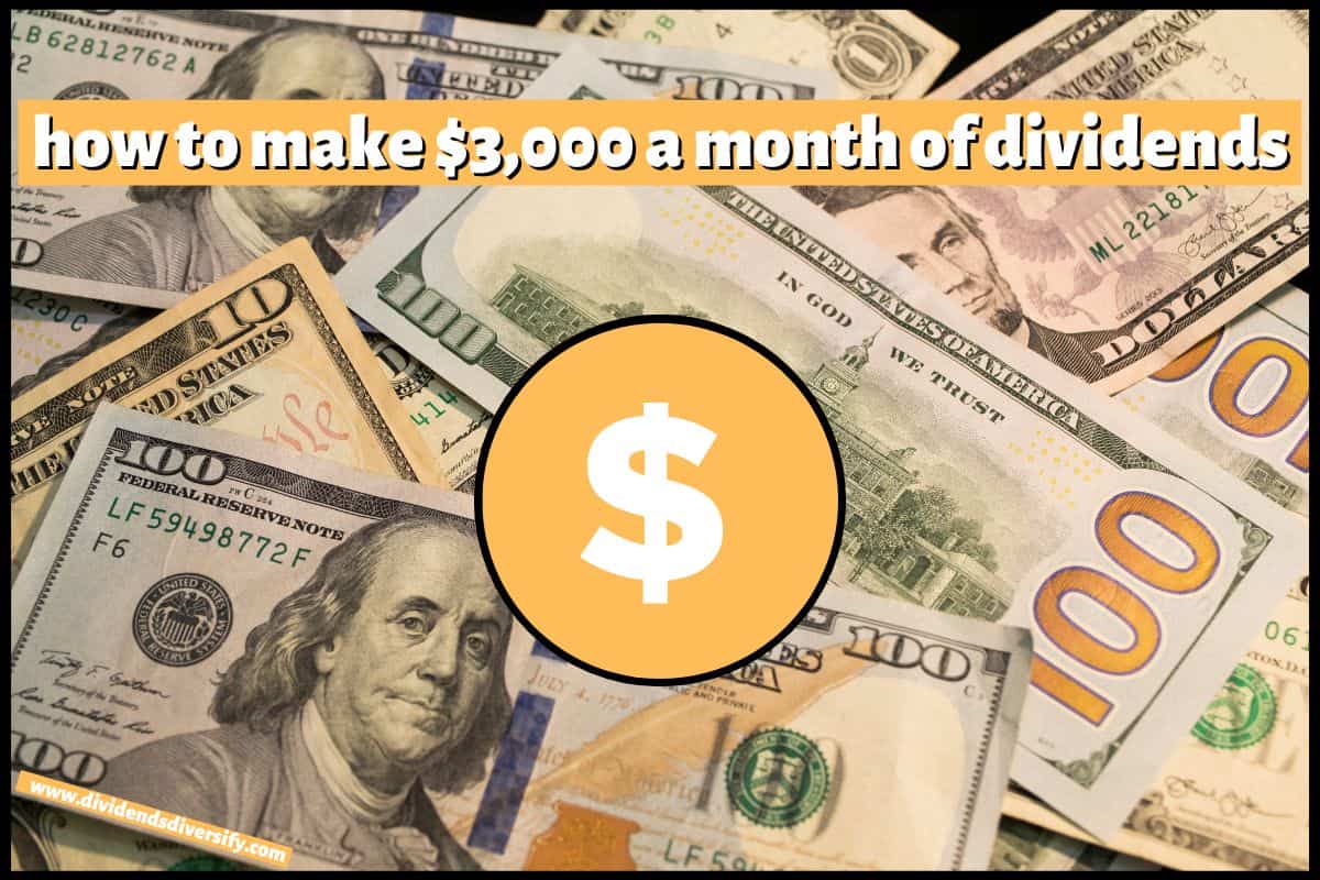 currency representing $3,000 a month in dividends