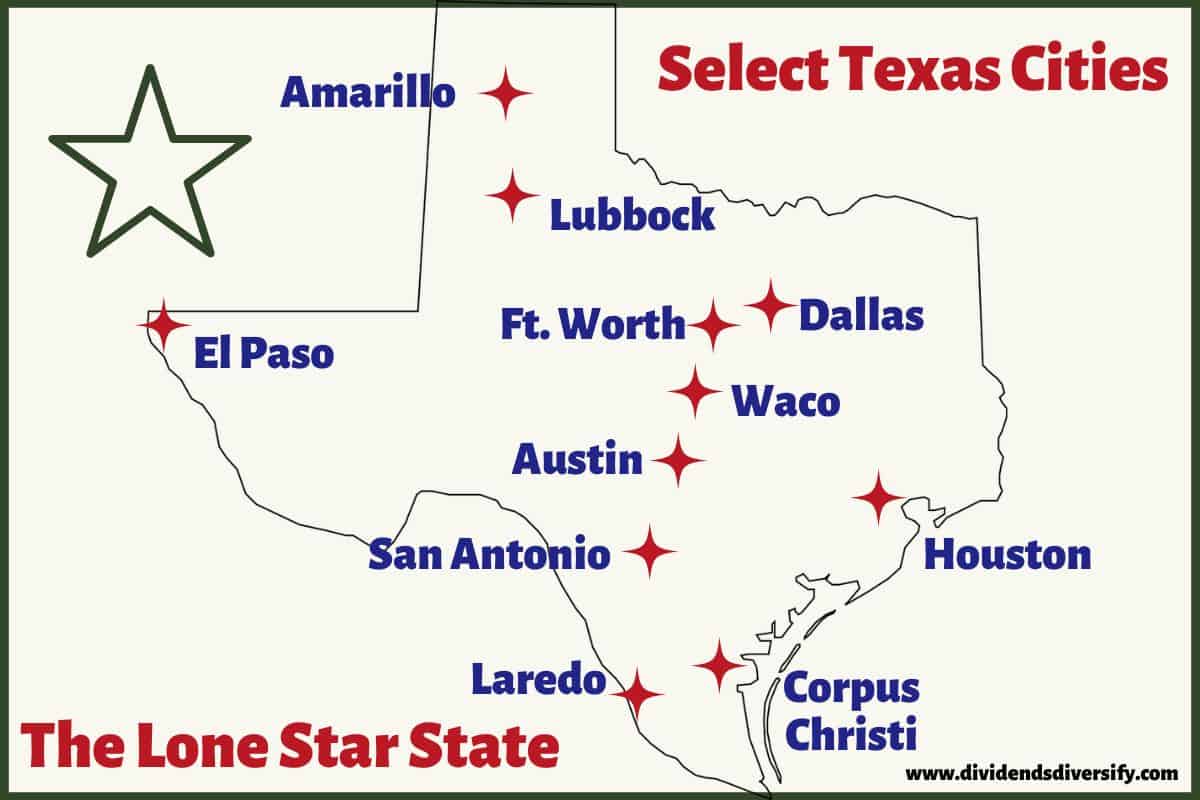 best cities to live in Texas mapped