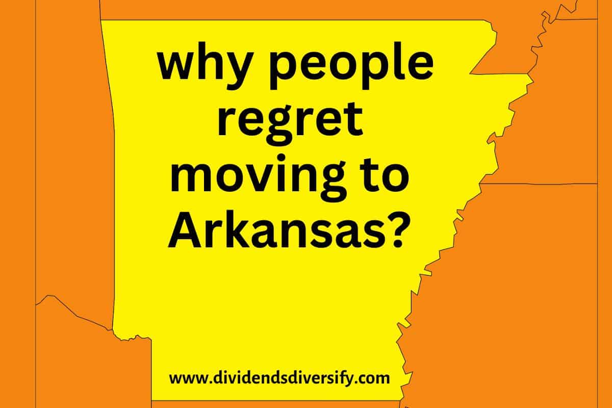 regret moving to Arkansas written on state map