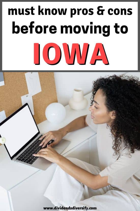 Pinterest image: pros and cons of moving to Iowa