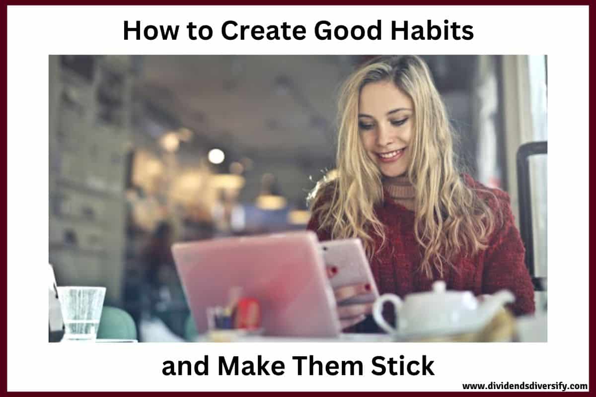woman working on good habits