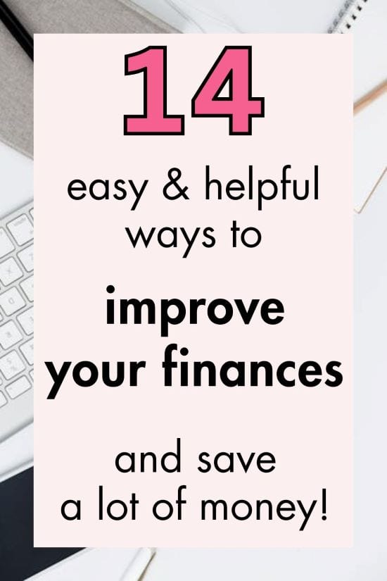 Pinterest image: 14 ways to improve your finances