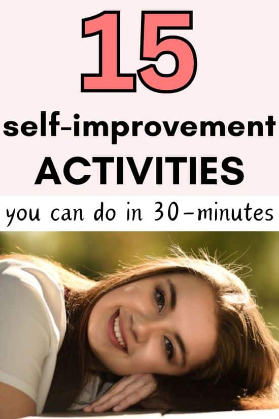 Pinterest image: 30-minute self improvement tips