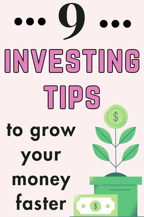 Money tree with words 9 investing tips to grow your money faster