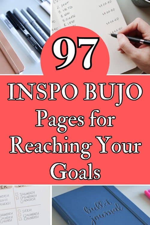 Pinterest images with words 97 Inspo Bujo Pages